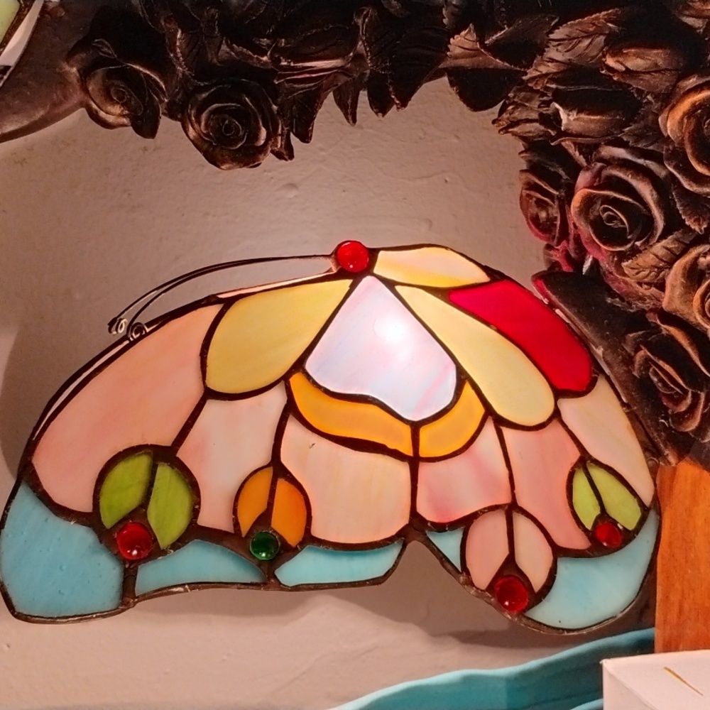 Stained Glass Butterfly Sculpture